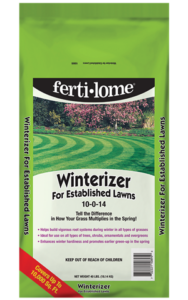 Winterizer for Established Lawns, by Fertilome